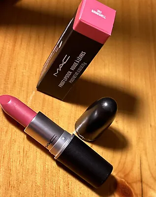 M·A·C Frost Lipstick~ BOMBSHELL # 303 BRAND NEW BOX Expires 2027 Full Size • £40.50