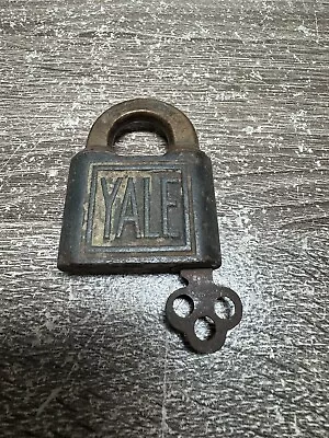 Antique Yale And Towne Push Key Padlock Lock • $25