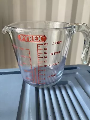 £3.99 • Buy Pyrex Measuring Jug 1 Pint Transparent Heatproof Handle Lpouring Lip
