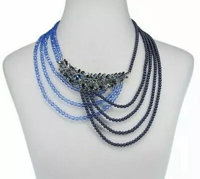 HEIDI DAUS  Dramatic Drape  Floral Design Multi-Strand Drape Necklace • $179.95