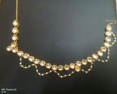 Fashion Traditional Bollywood Jewelry Kundan One Side Matha  Patti Latest • $16.48