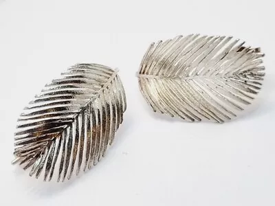 Alex Monroe Palm Leaf Earrings Sterling Silver Fronds Stunning Tropical Plant • $135.52