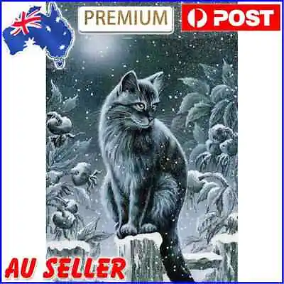 $12.78 • Buy Cat 5D DIY Diamond Painting Kits Resin Full Round Wall Art AU