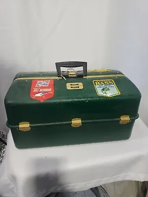 Vintage UMCO 3060 U Tackle Box Possum Belly Green And Gold Read** • $88