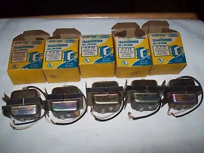 Lot Of 5 Vintage Leviton / Snap-It Low Voltage Doorbell Transformers 16V / 10VA • $34.99