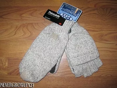 Mens~womens~warm Heather Brown Rw Thinsulate Ragg Wool Gloves~mittens~o/s~nwt • $25.91