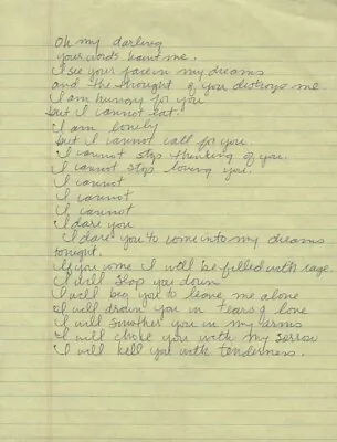 MADONNA 'Oh My Darling' Handwritten Lyrics - Pop Singer / Vocalist - Preprint • £5.50