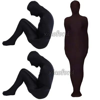 Mummy Cosplay Unisex  Zentai Spandex Suit Costumes Sleeping Bag 2-Ways Zipper • $22.48