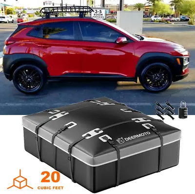 20cu Ft SUV Car Roof Top Cargo Carrier Bag Luggage 600D Waterproof For HYUNDAI • $99.02