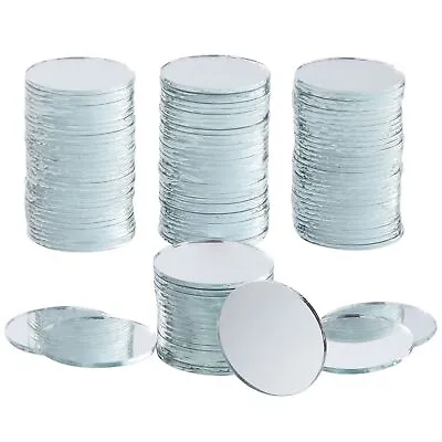 120 Pack Small Round Mirrors For Crafts 1 Inch Glass Tile Circles • $12.49