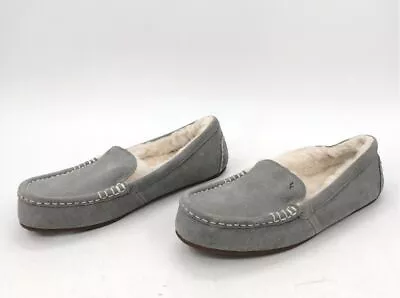 Women's UGG Koolaburra Grey Suede Lezly Faux Fur Lined Slippers Size 10 • $9.99