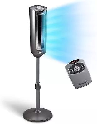 Lasko Oscillating Pedestal Fan Adjustable Height 3 Quiet Speeds Timer Remote • $57.67