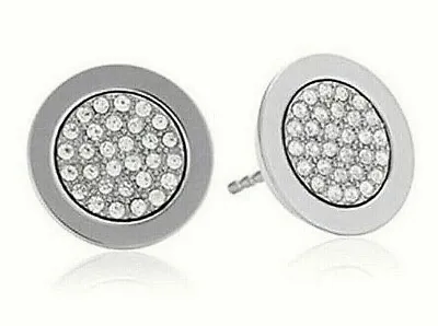 Nwt Michael Kors Brilliance Silver-tone Ss Pave Earrings Mkjx2742040 Msrp $75.00 • $49.95