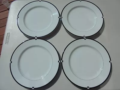 4 Mikasa Fine China Midnight Dinner Plates 10 7/8  Excellent • $39.99