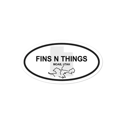 3.75 X2  Moab Fins N Thing Trail Sticker • $4.99