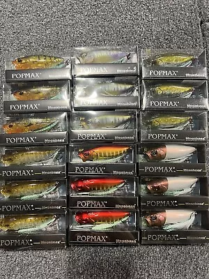 New Megabass (SP-C) Lot Of 18 SP-C Popmaxs Gp Phantom Shrimp Frozen Hasu Etc • $339.99