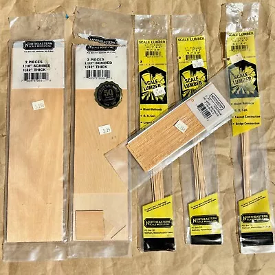 BIG LOT ~ NORTHEASTERN Builder's WOOD & SCALE LUMBER ~ Mayhayred Trains N Scale • $0.01