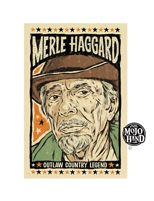 Merle Haggard Outlaw Country Art Print • $22