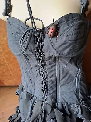 £18 • Buy Witch, Zombie Bride, Gothic Dress, Size 10, Vintage, Black, Blue, Steampunk 