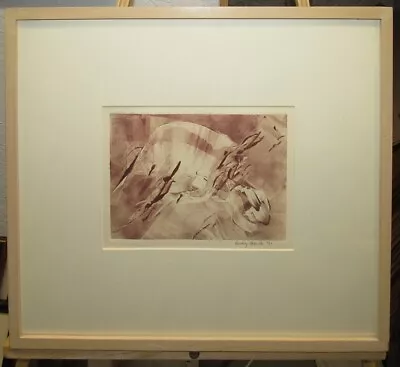 Rare Mary Beach '91 Monotype  Via Satellite  Important Avant-Garde Painter • $349