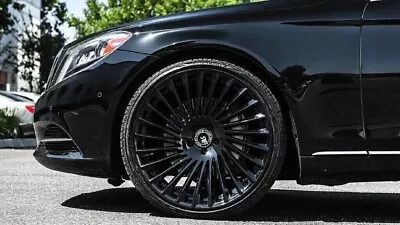 22” RF23 Staggered Wheels For Mercedes S550 S560 S580 S63 Gloss Black Rims Set 4 • $1644