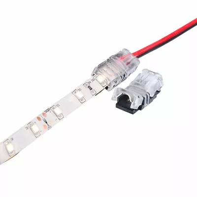 2-Pin Strip To Wire Quick Connector For Non-Waterproof 8mm LED Strip Light 10PCS • $10.99