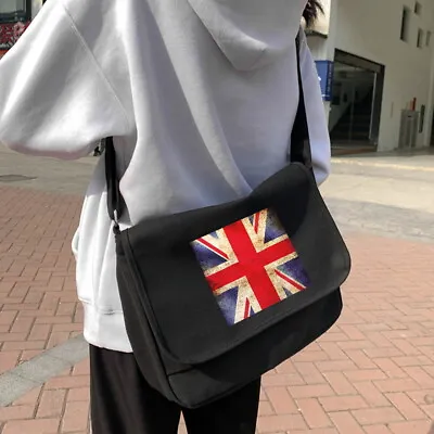 Union Jack Messenger Bag Canvas Cross Body Shoulder Bag Utility Travel Work • £8.99