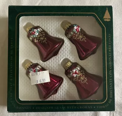 Vintage Christmas By Krebs Designer Glass Nostalgia Bells  Ornaments • $20