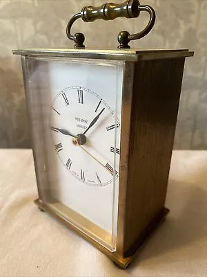Metamec Quartz Carriage Clock Brass Roman Numerals 97x130mm Working • £19.99