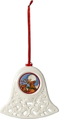 Villeroy And Boch MY CHRISTMAS TREE BELL Reindeer Hanging Ornament - New In Box • $29.95