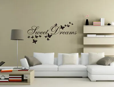 £4.80 • Buy Sweet Dreams Bedroom Art Vinyl Wall Sticker Mural Decal Home Decor UK Pq165