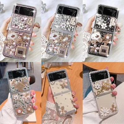 $14.95 • Buy For Samsung Galaxy Z Flip 5 4 3 5G Luxury Bling Sparkle Rhinestone Diamond Case