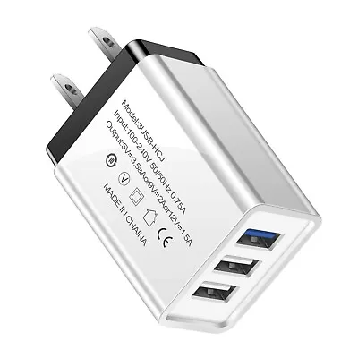3 Multi-Port QC3.0 Fast Wall Charger USB Hub Power Adapter For IPhone Samsung • $2.88