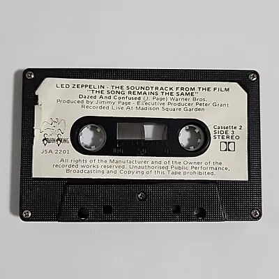 LED ZEPPELIN 'The Song Remains The Same' Cassette Tape Album *TAPE 2 Of 2 ONLY* • $8.49