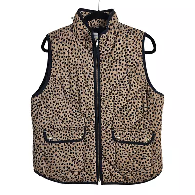 J. Crew Puffer Quilted Animal Print Vest • $30