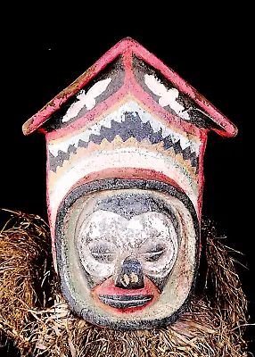 Old Tribal Rare Yaka Kholuka Helmet Mask     ---  Congo BN 67 • $397.87