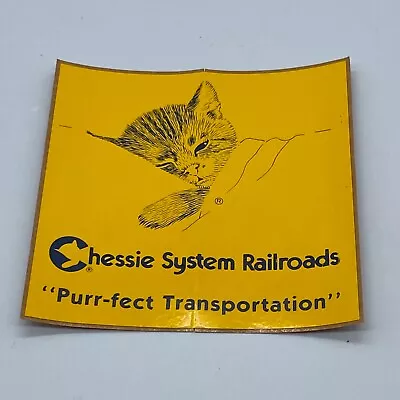 Vintage C&O Chessie Railroad  Purr-fect Transportation  Kitten/cat Sticker-NOS • $8.46