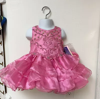 18 Months Little Rosie Pink Rhinestoned Pageant Dress W/Matching Accessories NWT • $179.99