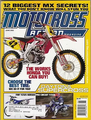 MOTOCROSS ACTION – June 2002 Daytona Supercross / Jeff Ward / David Vuillemin /  • $8.99