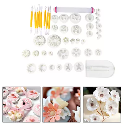 46 PCS Flower Fondant Cake Sugarcraft Decorating Kit Cutters Tools Mold Sets DT • £21.73