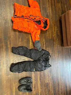 Mountain Hardware ABSOLUTE ZERO Outfit Size Large Jacket/bibs/shoes • $950