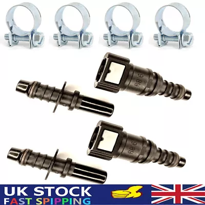 Car Fuel Line Hose Pipe Coupler Quick Release Female Connector 9.89mm 8mm UK • £8.69