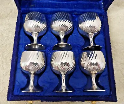 Goblets Small EPNS Silver Plate With Blue Presentation Case Vintage • $25