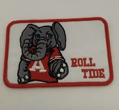 Alabama Crimson Tide Vintage EMBROIDERED IRON ON PATCH 3.75” X 2.5” Roll • $4.50