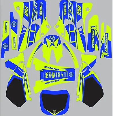 Blue Decal For YAMAHA GRAPHICS YZ 250 YZ250 1996 1997 1998 1999 2000 2001 • $95