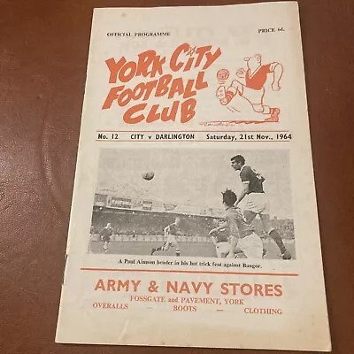 York City V Darlington 1964/65 • £2