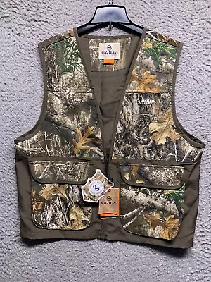 Megellan Outdoors Hunting Vest Mens Large Realtree Edge Camo Pockets NEW • $21.49
