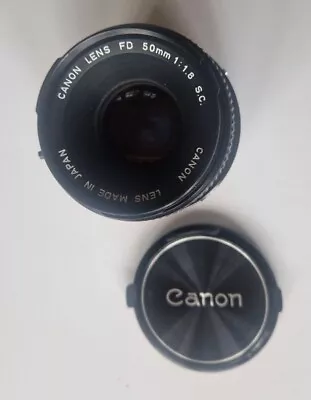 Canon FD 50mm F1.8 S.C. Lens In Good Condition With Caps • £10