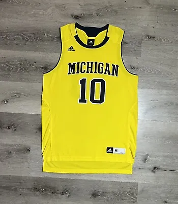 Adidas Michigan Wolverines Jersey Tim Hardaway Jr Yellow 40 Sz M Ncaa Basketball • $75