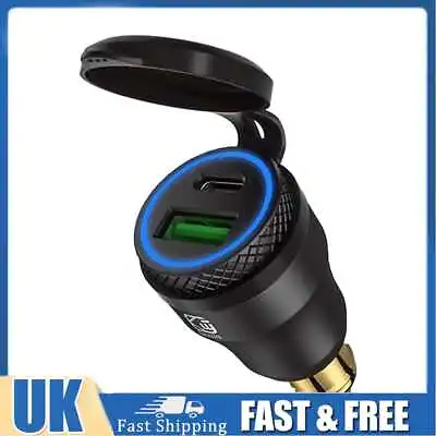 £11.89 • Buy Hella Plug To Quick Charge 3.0 + PD Motorcycle USB Charger Adapter W/ LED Light
